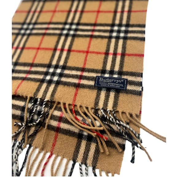 Burberry Accessories - Burberry Vintage Classic Checkered Print 100% Lambswool Scarf
